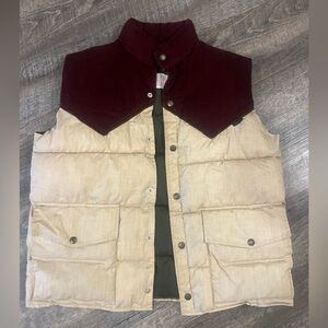Vintage Charles Daly men's m jacket puffer vest sleeveless corduroy